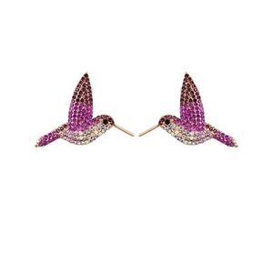 NWOT Magenta Hummingbird Earring